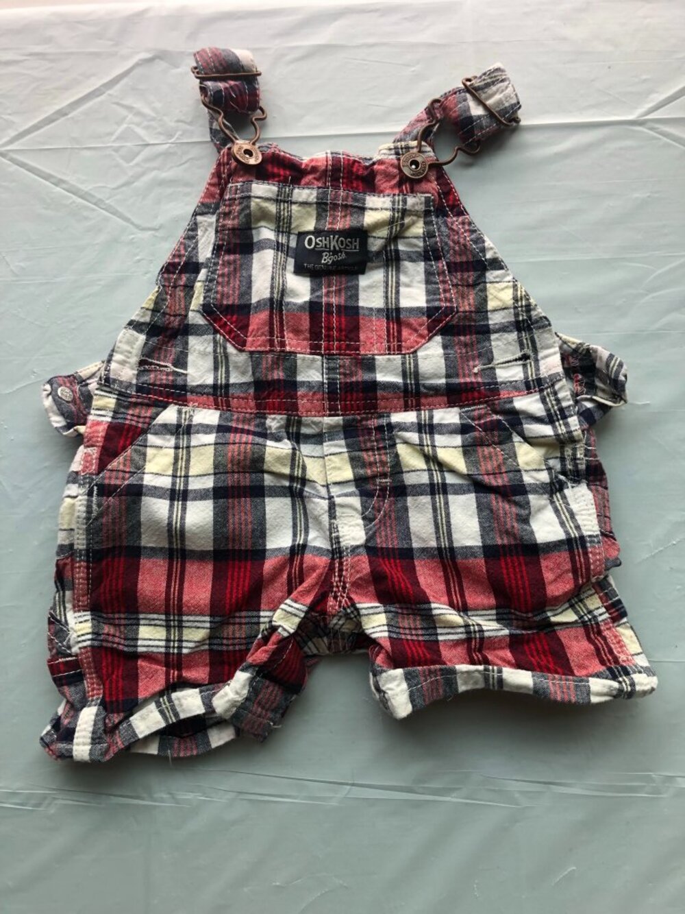 6-Months OshGosh B'gosh Plaid Jumper; Pockets; Great colors; UBG; Ready to ship!